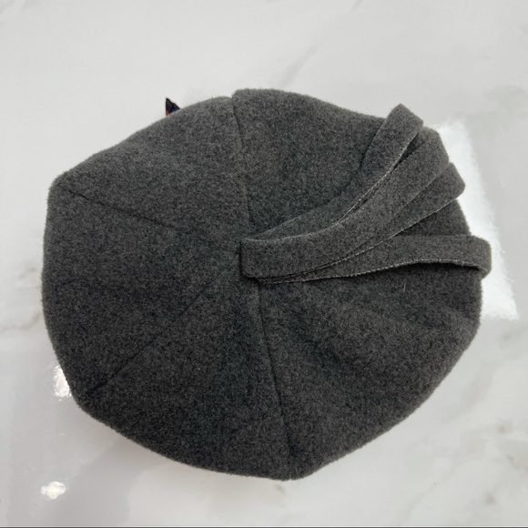 Lands End Grey Polartech Aircore Fleece Embroidered Winter Hat Ski Toboggan‎ - Picture 5 of 8